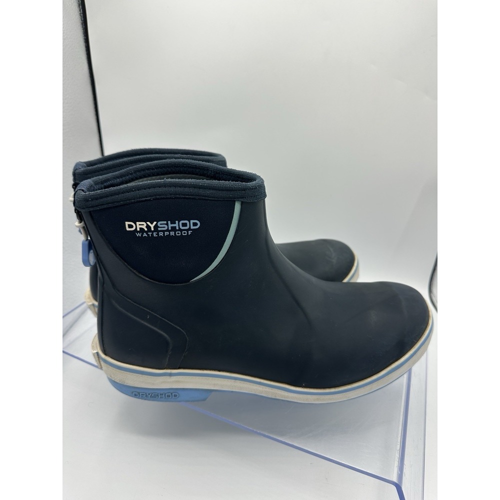 Dryshod Waterproof Ankle Boots Womens 11 11.5 Blue Rubber Rain Shoes 9" Inch